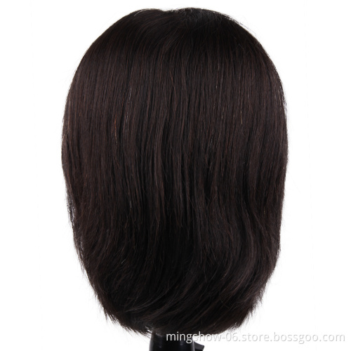 Cheap brown male man head mannequin with human hair